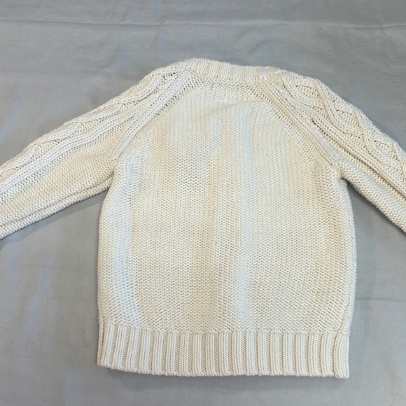 GAP Cream Cable Knit Cardigan with Floral Detail - Picture 4 of 5